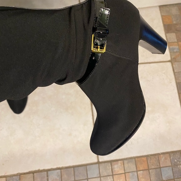 LRLMalida II Knee High Stretch Fabric Patent Boots - Picture 5 of 8